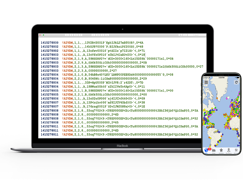 Raw AIS Data Sample (NMEA sentences)